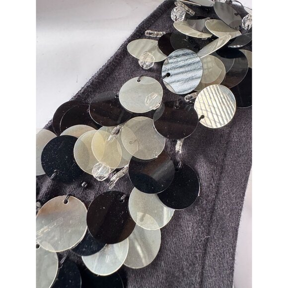 Nine West Black Sidewalk Cafe Sleeveless Top With Sequin Detail Size M New With - Picture 14 of 16